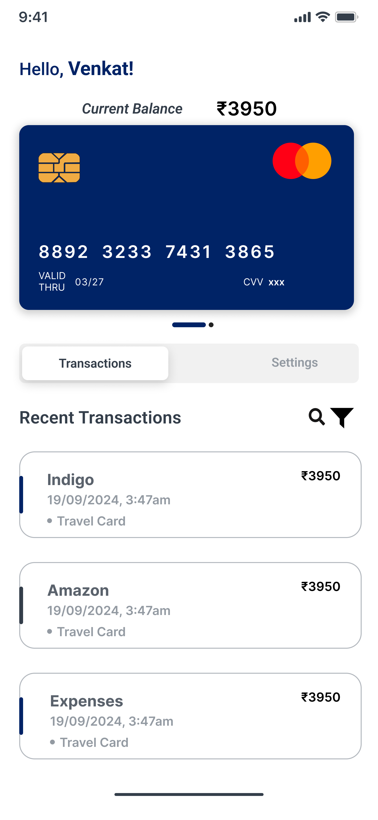 Prepaid Card Issuance