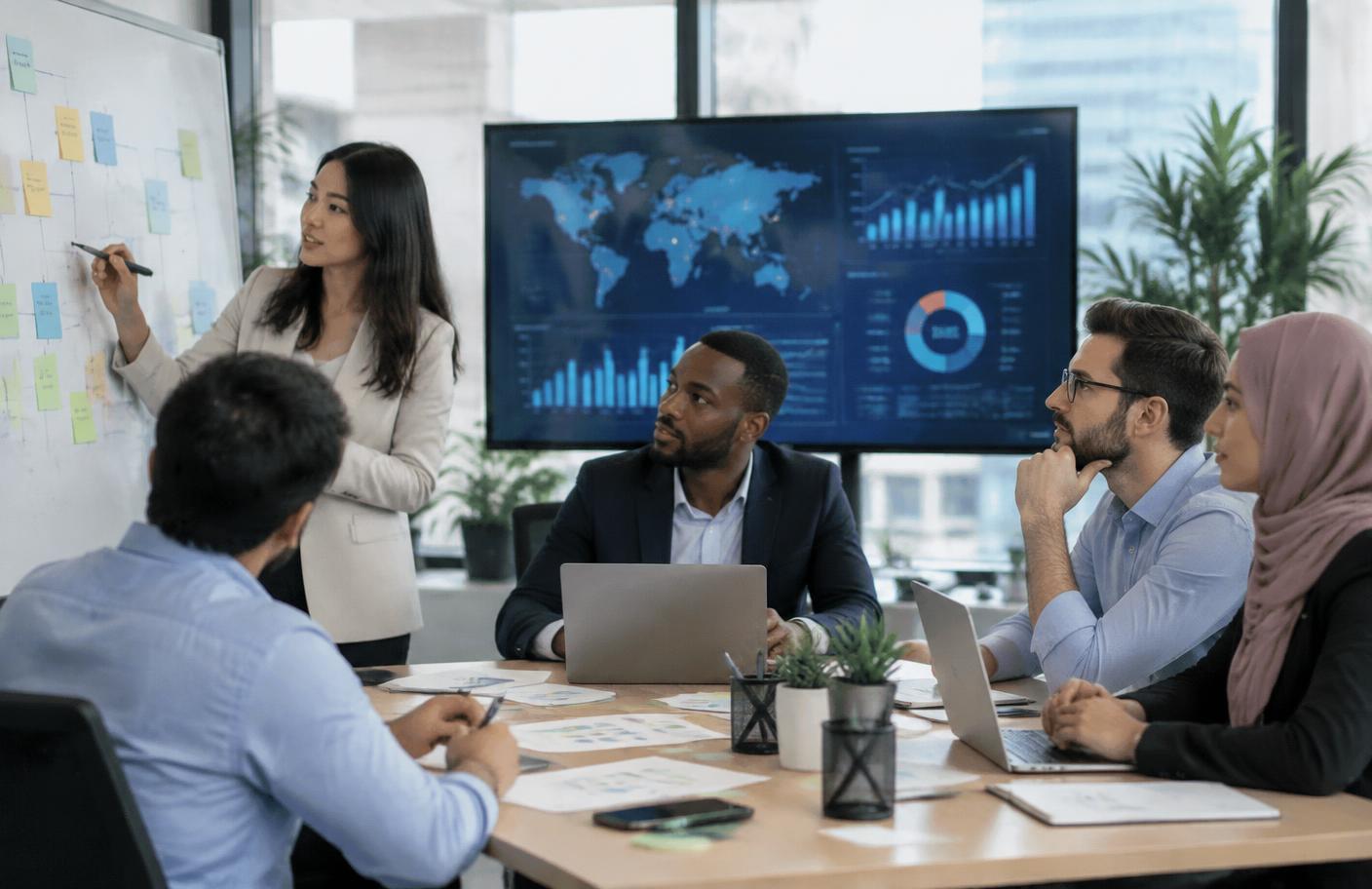 Fintech professionals planning payment solutions