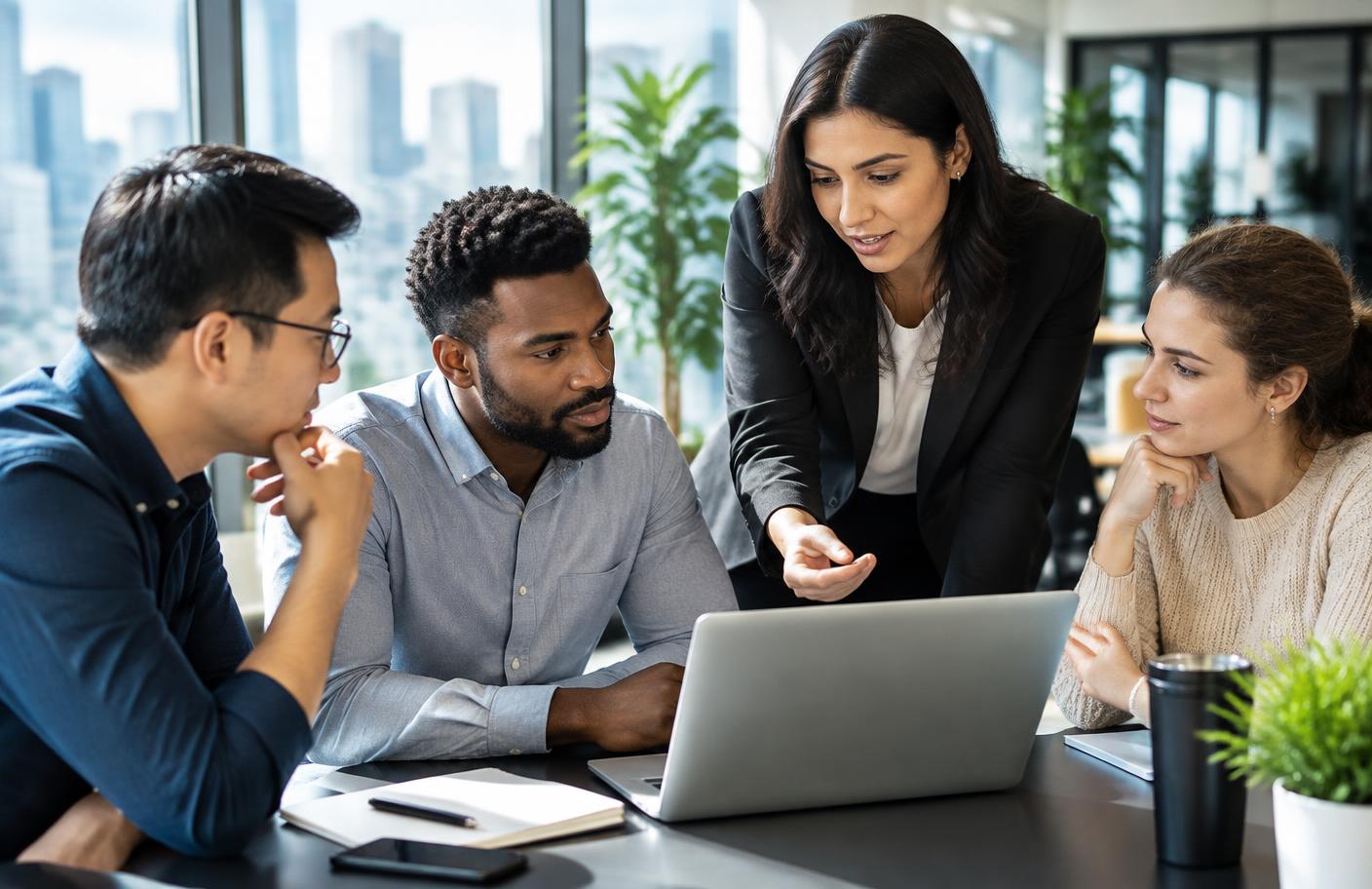 Global payments professionals collaborating on cross-border fintech